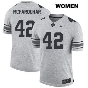 Women's NCAA Ohio State Buckeyes Lloyd McFarquhar #42 College Stitched Authentic Nike Gray Football Jersey RA20F48GL